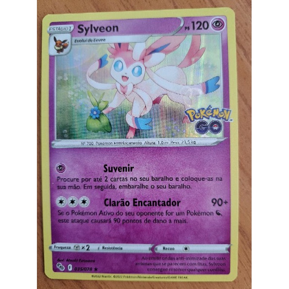 Card Pokémon Sylveon Foil Original e Nova