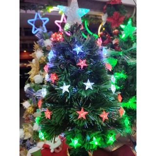 Árvore De Natal Árvore Fibra Ótica 60cm Bivolt Estrela iluminada nas pontas A060
