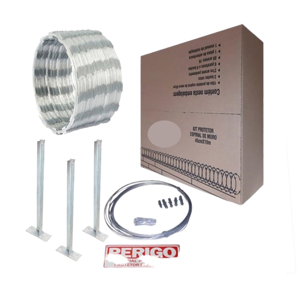 KIT CONCERTINA CX C/KIT COMPLETO 10 MTS Shopee Brasil