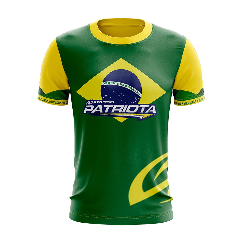 Camiseta Brasil Infantil Menino Menina Blusa Amarela Criança