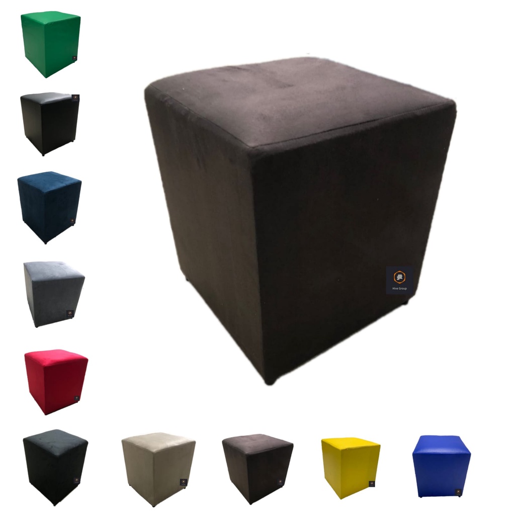 Puff Banqueta Quadrada Tecido suede Linda | Shopee Brasil