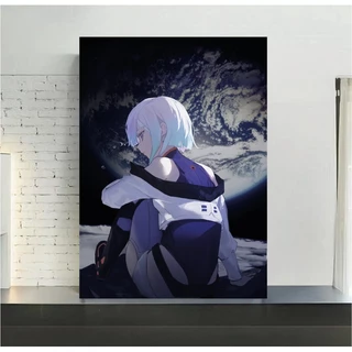 Quadro de mdf poster moldura Anime, Mangá, Cyberpunk edgerunners, Lucy
