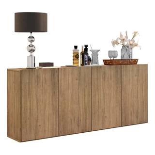 Aparador Buffet Suspenso Multimóveis Veneza 4 Portas FG3594 Rustic