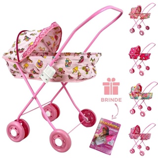 Bebe Reborn Princesa Silicone + Carrinho De Passeio Luxo