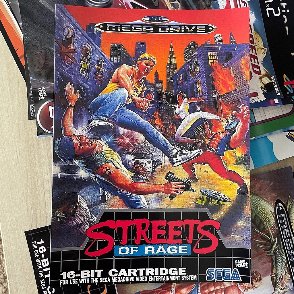 Poster Streets of Rage do Mega Drive