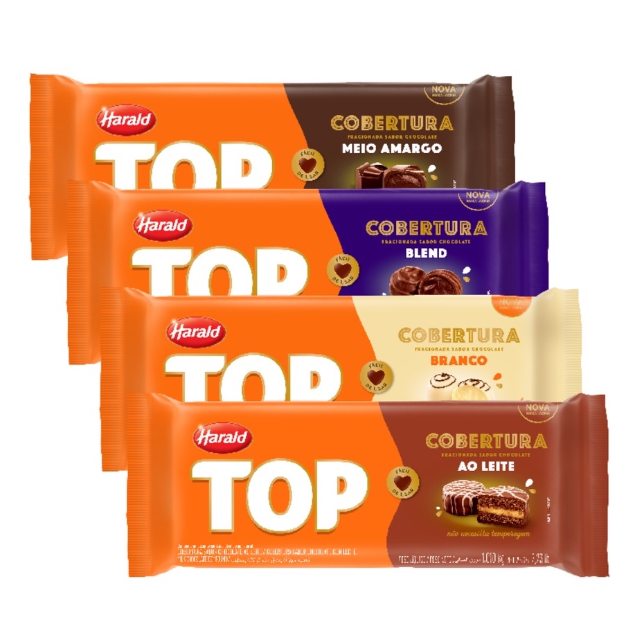 Barra Chocolate Top 1,050 Kg Sabores - Harald | Shopee Brasil