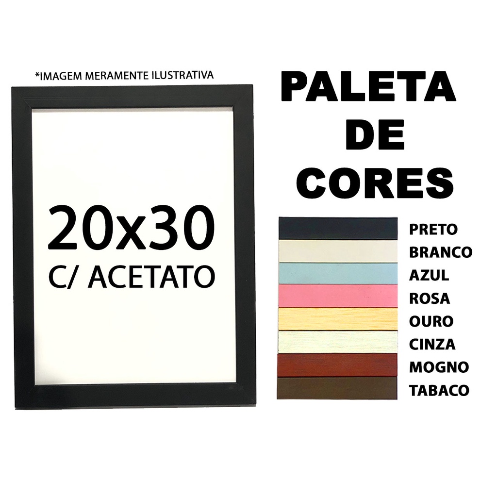 Porta Retrato Decorativo 20x30 Com Acetato