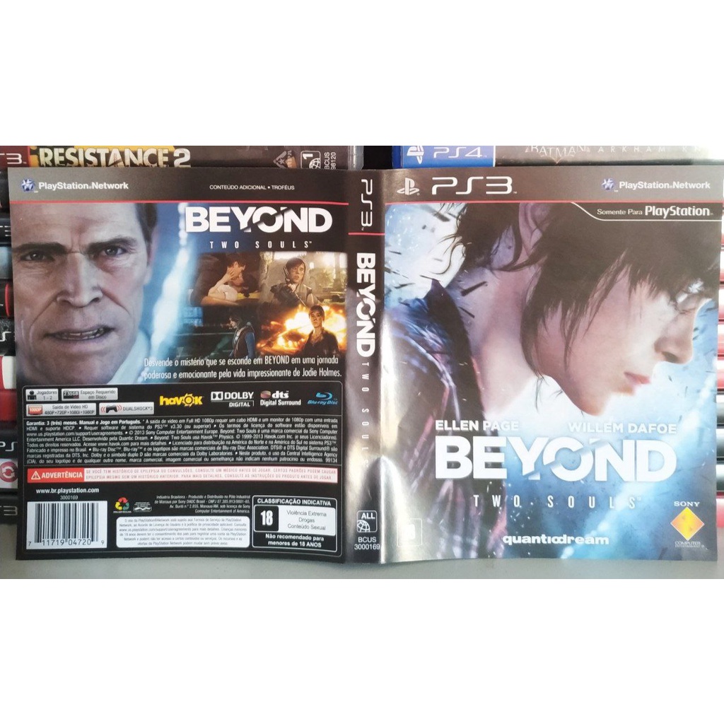 Encarte Beyond Two Souls Ps3 Shopee Brasil