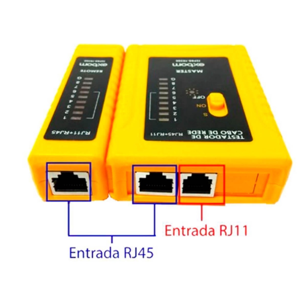 Testador Rj45 Testador De Cabos Rede Lan Rj45 Com Bateria | Shopee Brasil