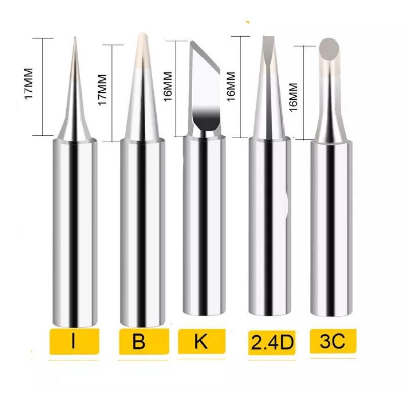 Kit Com 5 Ponteiras Pra Ferro De Solda Tipo Estação De retrabalho