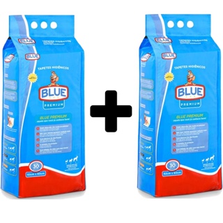 Kit Com 2 Tapete Higiênico Para Cães Blue Premium 30 Unidade