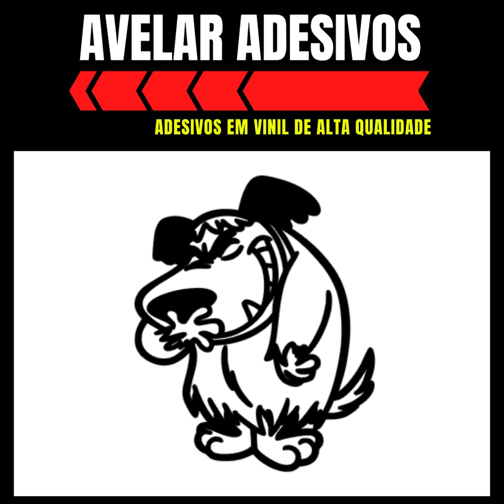 Adesivo Mutley corrida maluca (9,3 x 11,5 cm) | Shopee Brasil