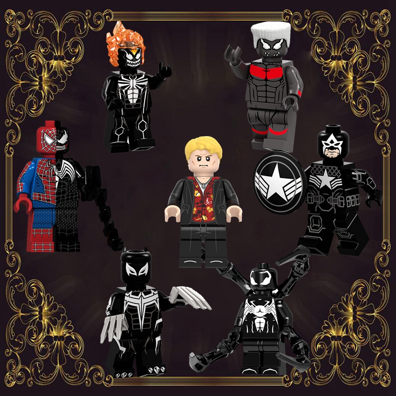 Deadpool Carnage Venom Marvel Aniversário Brinquedos Educativos Para Crianças De Bricolage Blocos De Construção Minifiguras Tijolos Filme