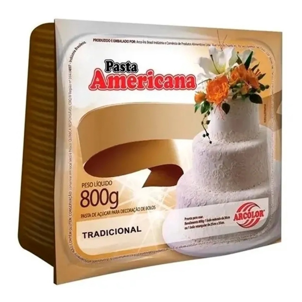 Pasta Americana Tradicional Branca Arcolor 800gr