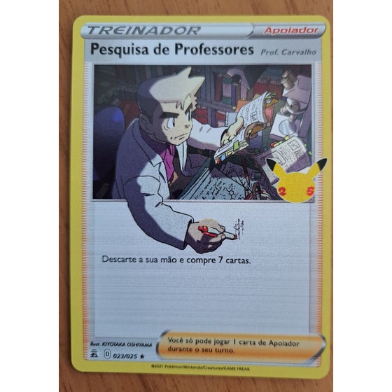 Carta TCG Pesquisa de Professores: Professor Willow - Japonesa com CÓDIGO  JÁ EXPIRADO PARA O JOGO POKÉMON GO