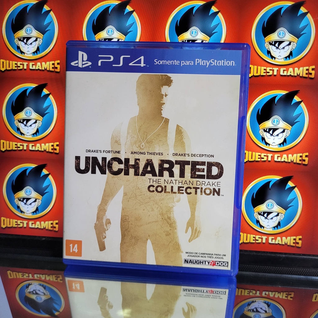 Uncharted Collection 1 2 3 + 4 Ps4 - Game Mídia Física - Jogo Original  Usado Playstation 4