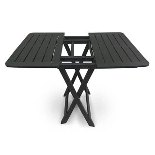 Mesa Quadrada Dobrável Plástica Preta 80x72x70cm 25672 Arqplast
