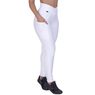 Calça Legging Com Bolso Plus Size Branca St Madame