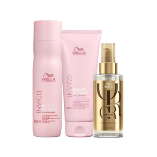 Kit Wella Invigo Blonde Recharge - Shampoo e Condicionador e Óleo em Oferta na Shopee
