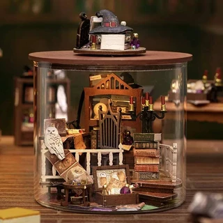 Harry Potter DIY Dollhouse Magic Kit De Construção Em Miniatura Com Móveis Livro De Casa Brinquedo Presente De Aniversário