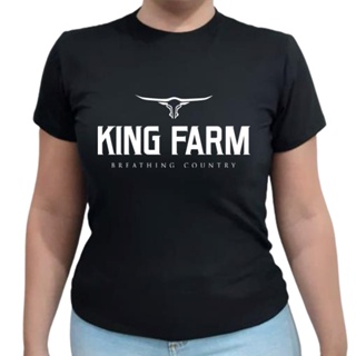 CAMISETA FEMININA COUNTRY KING FARM TEXAS RODEIO BABY LOOK COWGIRL