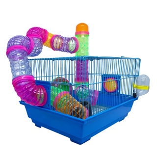 Gaiola para Hamster Roedores Pet Labirinto 1 Andar Com Roda