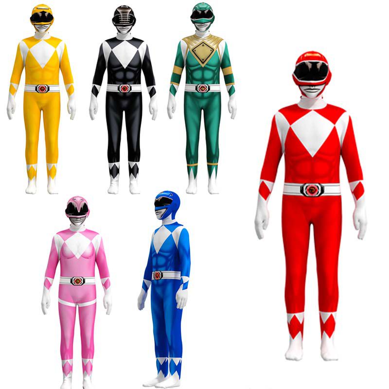 Power Rangers Traje Crianças Adulto Cosplay Fantasia Vestido Festa ...