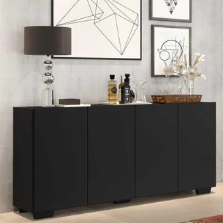 Aparador Buffet Multimóveis Veneza 4 Portas FG3557 Preto