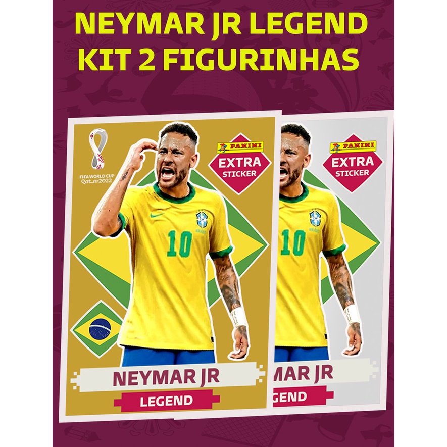 Figurinhas Gold Extras Legends Neymar Jr Messi Cr7 - Ouro em Promoção na  Americanas
