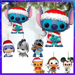 Disney Stitch Pingente De Natal Pato Donald Mickey Xmas Tree Decoração Pendurado Ornamentos Casa Festa Adereços Para Crianças Presentes De Ano Novo