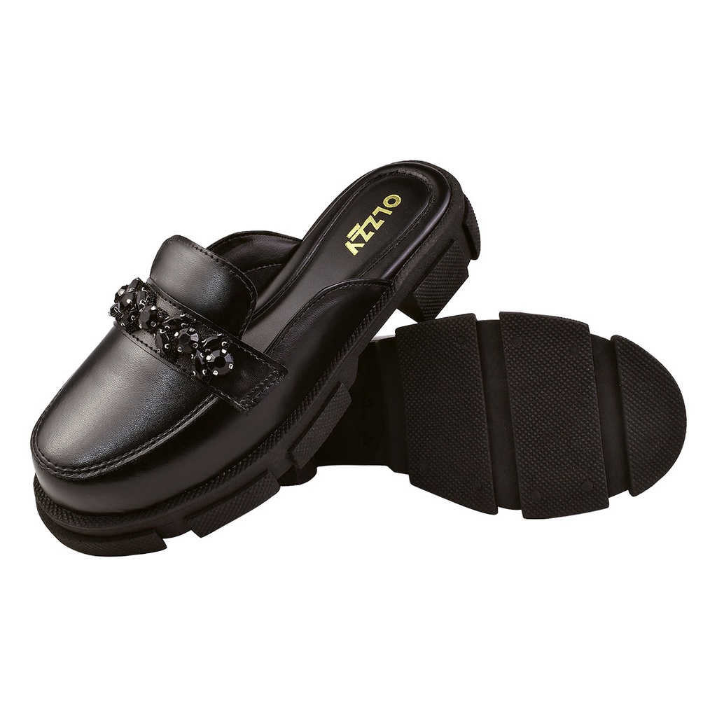 Mule Mocassim Feminino Sapato Delicado Corrente Confort Leve