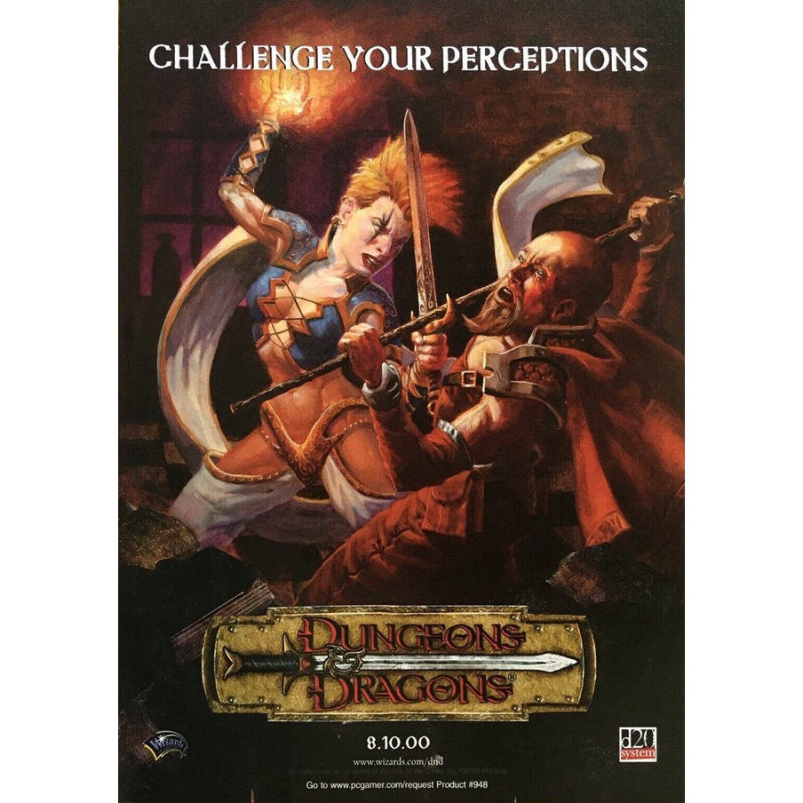 Poster Premium 20x30 - Dungeons & Dragons / D&D - Várias Opções