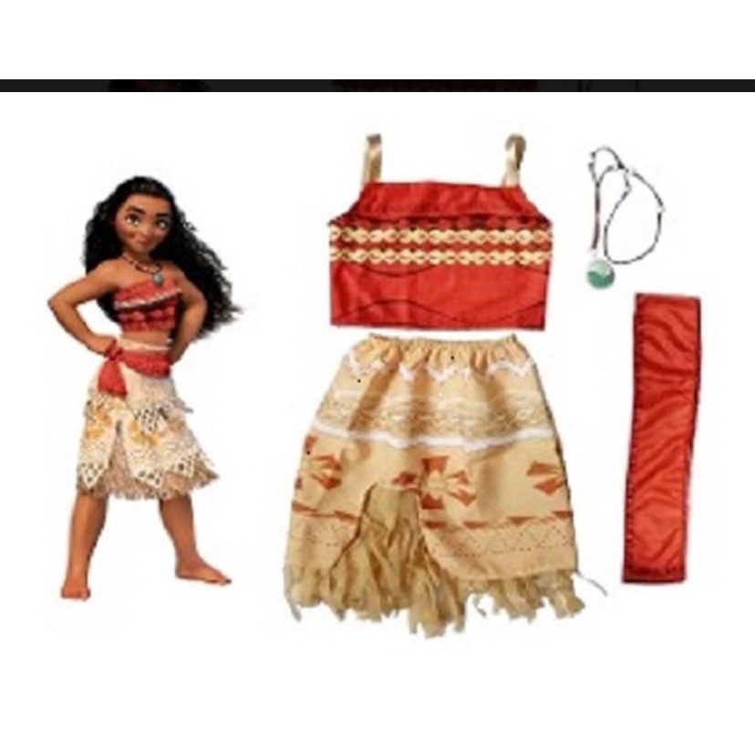 Fantasia Infantil Roupa Moana Tomara que Caia + Colar | Shopee Brasil