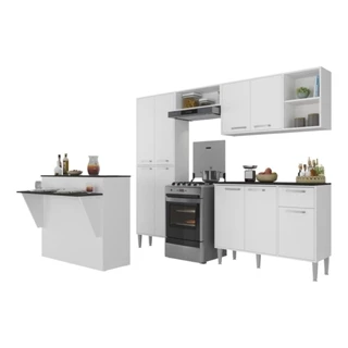 Cozinha Completa c/ Bancada Siena Multimóveis MP2040 Branca