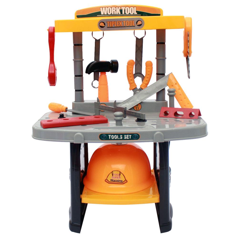 Kit Oficina Mecânica Bancada Infantil Importway Ferramentas Com 54 Peças