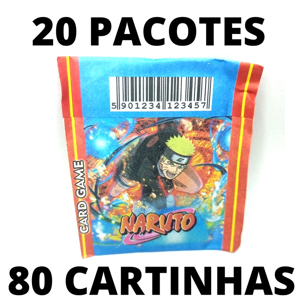 Cartinhas Naruto, 20 Pacotes / 80 cards