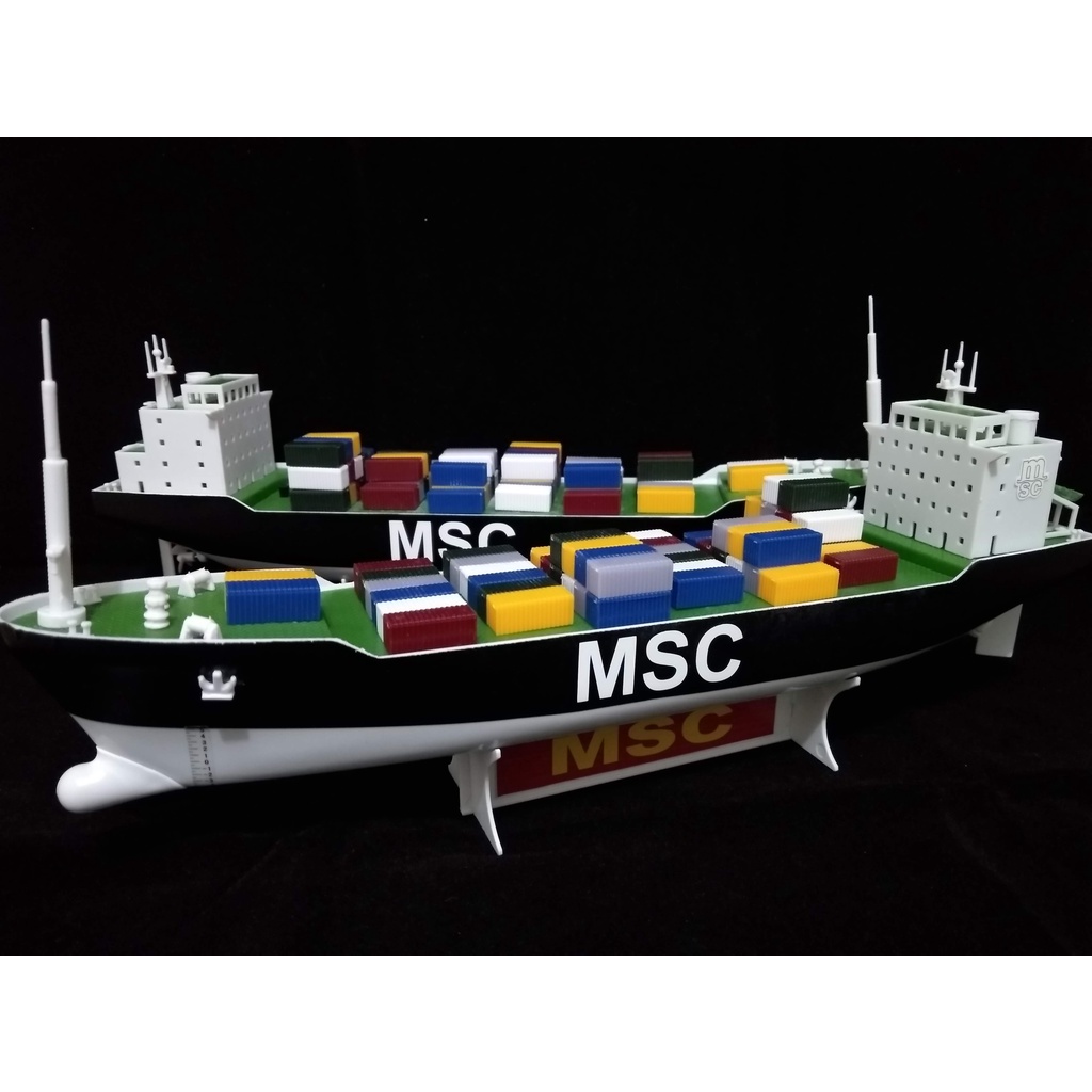 Miniatura De Navio Cargueiro Porta Container Msc Shopee Brasil