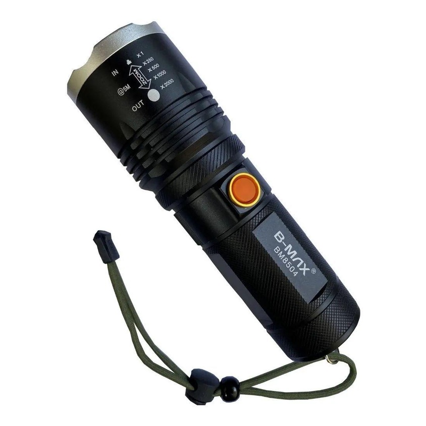 Lanterna LED P70 Mais Forte do Mundo Recarregável USB BM8504 - B-MAX