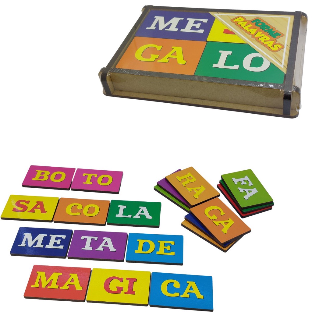 Jogo Educativo De Alfabetização Formando Palavras Em Madeira Caça-Palavras  Ditado Escola Criança Diversão Brinquedo Infantil - AliExpress