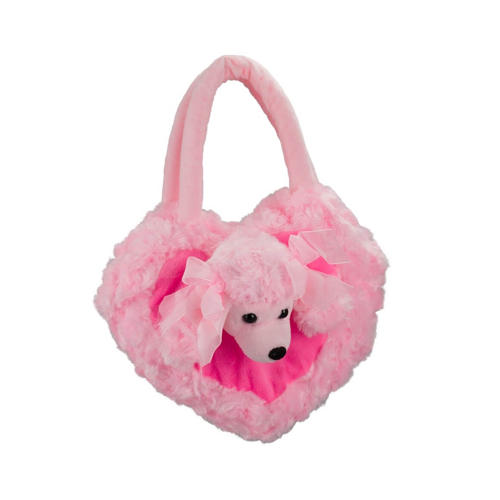 Bolsa Infantil Rosa Pelúcia Cachorro Poodle | Shopee Brasil