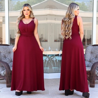 Vestido Evangélico Acinturado Longo Feminino Para Formatura Festa e Casamento com Fivela na Alça Envio Imediato 24 horas