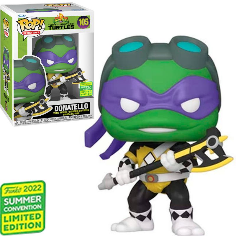 FUNKO POP POWER RANGERS X TEENAGE MUTANT NINJA TURTLES EXCLUSIVE - DONATELLO 105 (SDCC 2022)