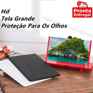 Amplificador De Imagem Da Tela Do Celular Ampliada Lupa 3d Alta Preto