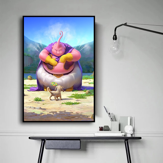 Quadro decorativo Emoldurado Desenho Freeza Dragon Ball Anime para sala  quarto