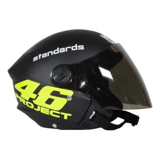 Capacete Moto Aberto Masculino Feminino Personalizado Viseira Fumê Masculino Feminino Project 46 Standards Barato