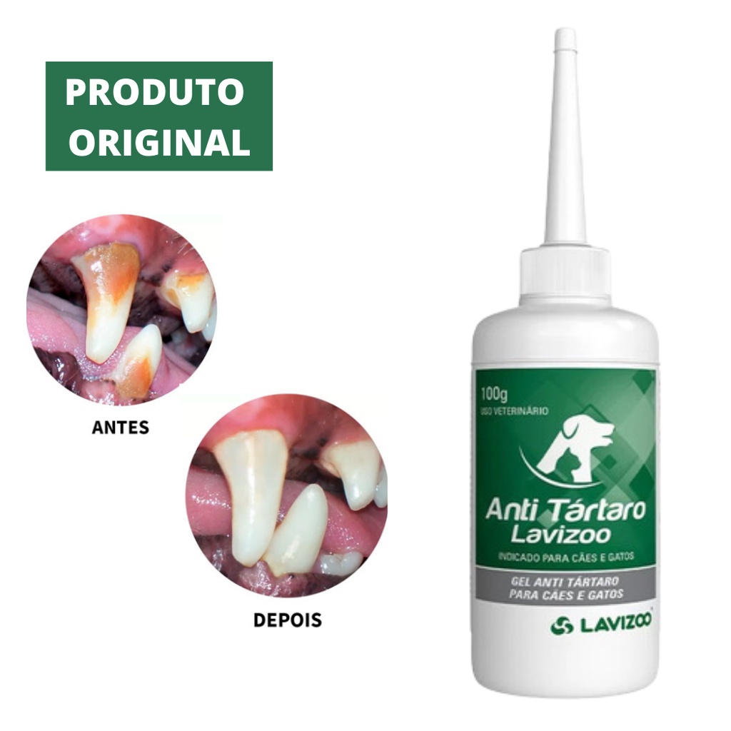 Gel Anti Tártaro Lavizoo Cachorros e Gatos 100g | Shopee Brasil
