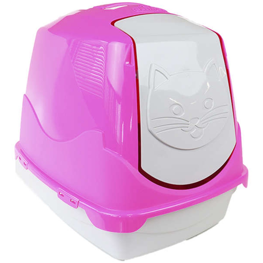 Caixa de areia fechada para gato Banheiro com porta basculante Pet ...