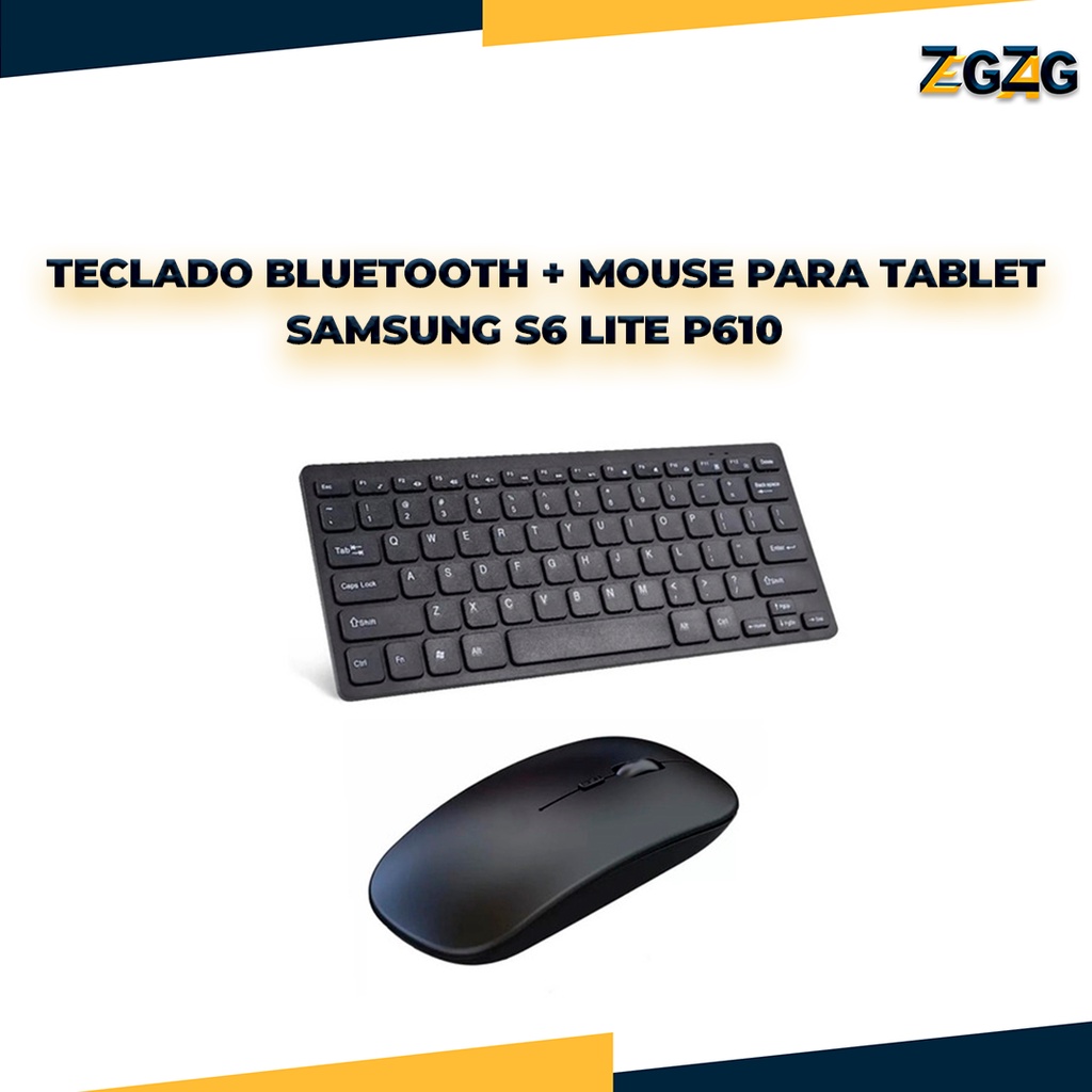 Teclado Bluetooth + Mouse Para Tablet Samsung S6 Lite P610 | Shopee Brasil