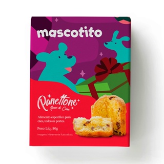 Panettone Para Cães Mascotito Sabor Carne - 80g