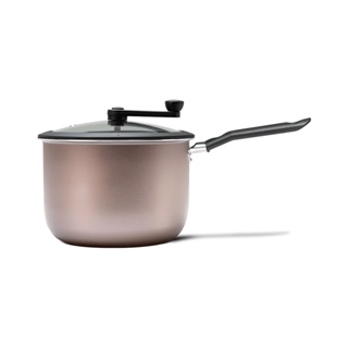 Pipoqueira Antiaderente Pro-Flon, Alumínio 1,6 mm, Misturador de Nylon Brinox Pic Poc 4,2 L Prata